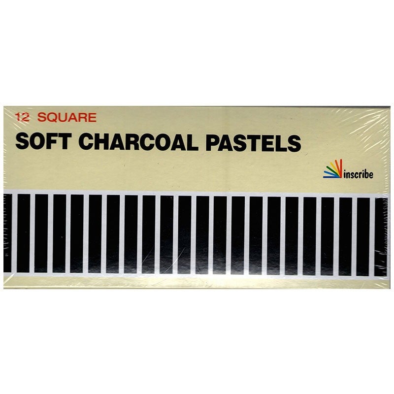 Inscribe Soft Charcoal Pastels - Set of 12 Square Pastels