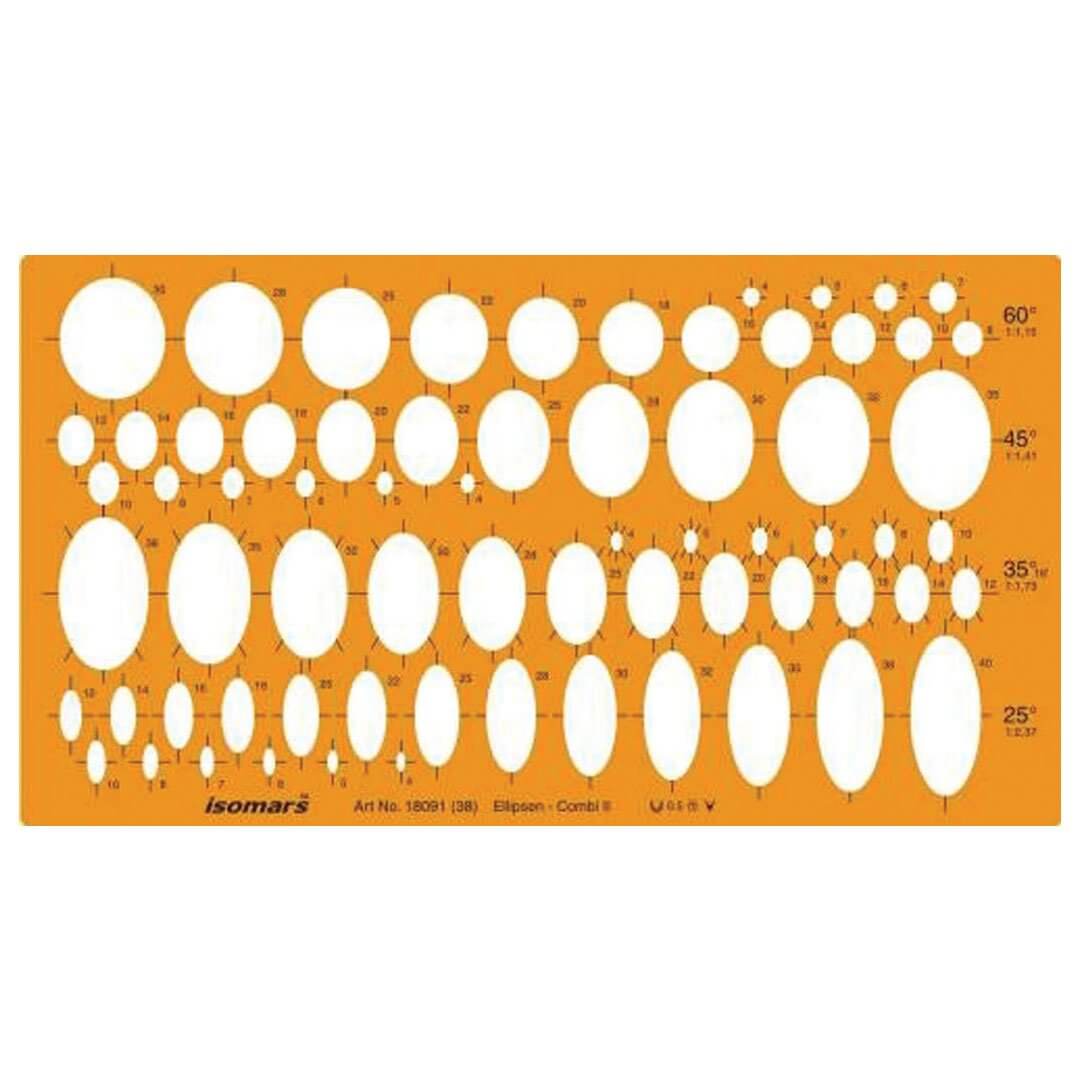 ARTdiscount Ellipse Drawing Template - 266 x 146mm