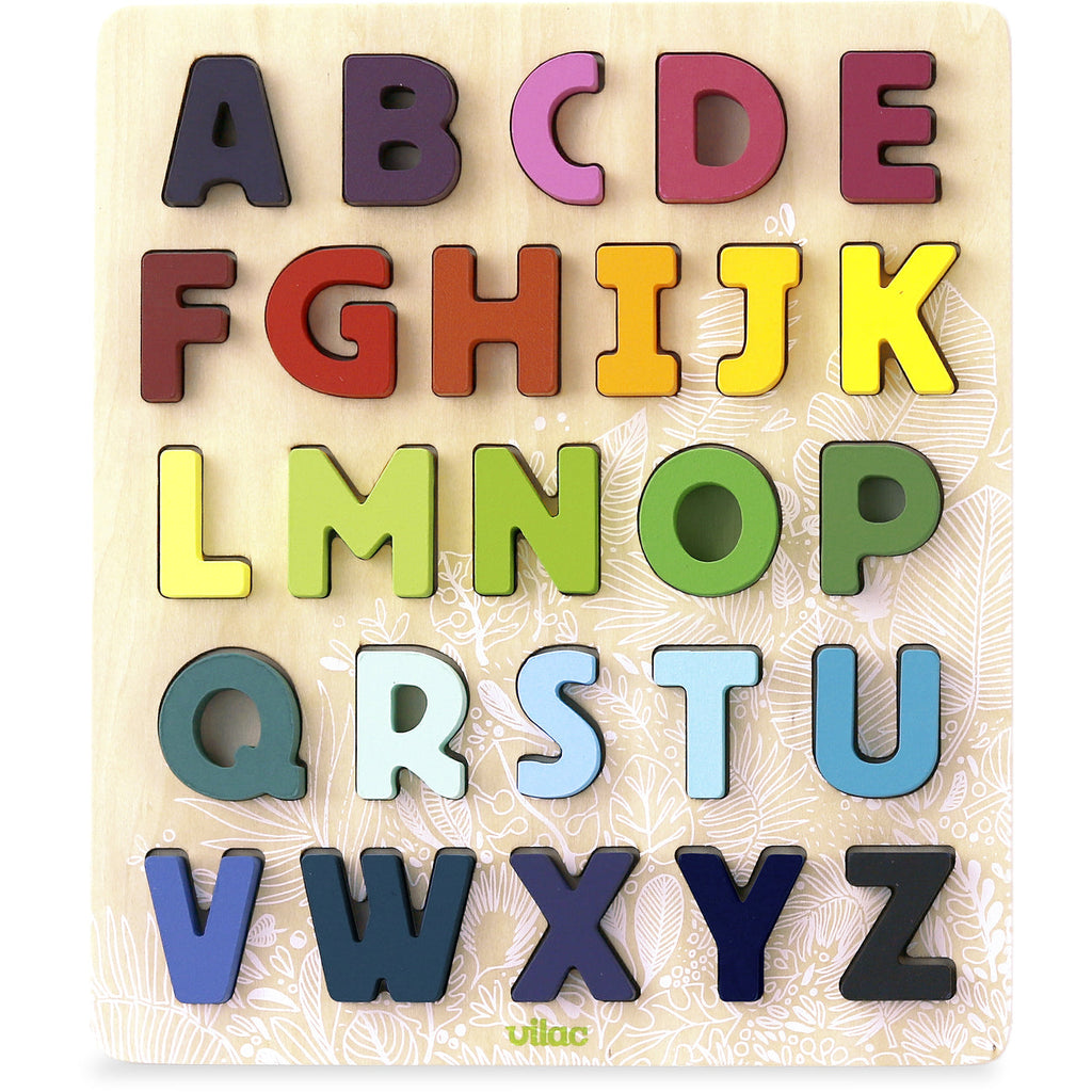 Doe herleven erosie Zorgvuldig lezen An ABC Alphabet-shape puzzle to sort Under the Canopy by Vilac – Mochi Kids