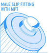 Male Slip Fitting With MPT