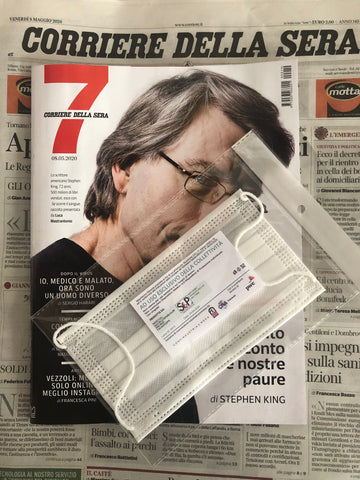 La nostra mascherina distribuita con 7 del Corriere della Sera Sabato 8 Maggio