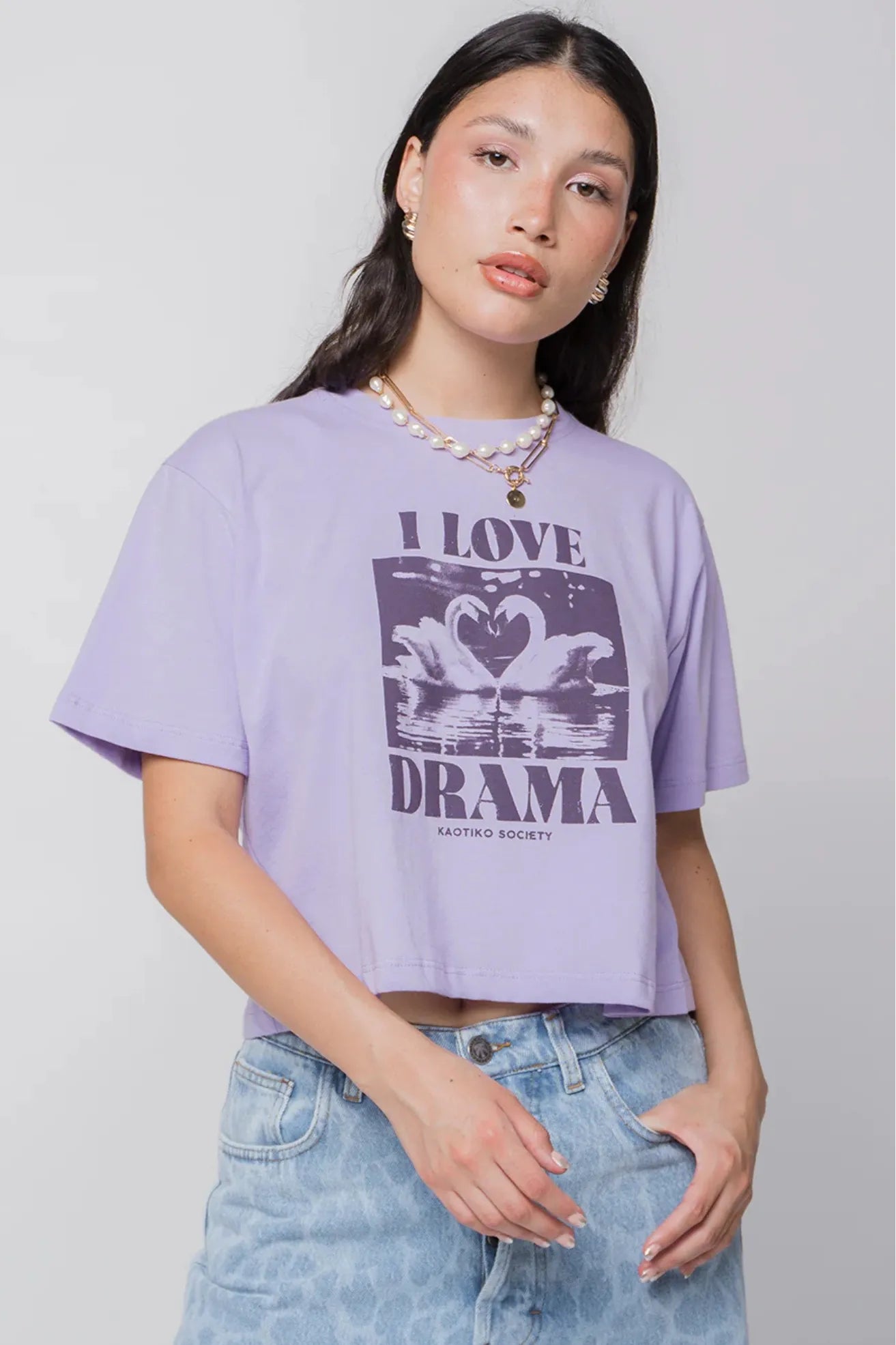 Kaotiko Camiseta Mujer Swans Mallow