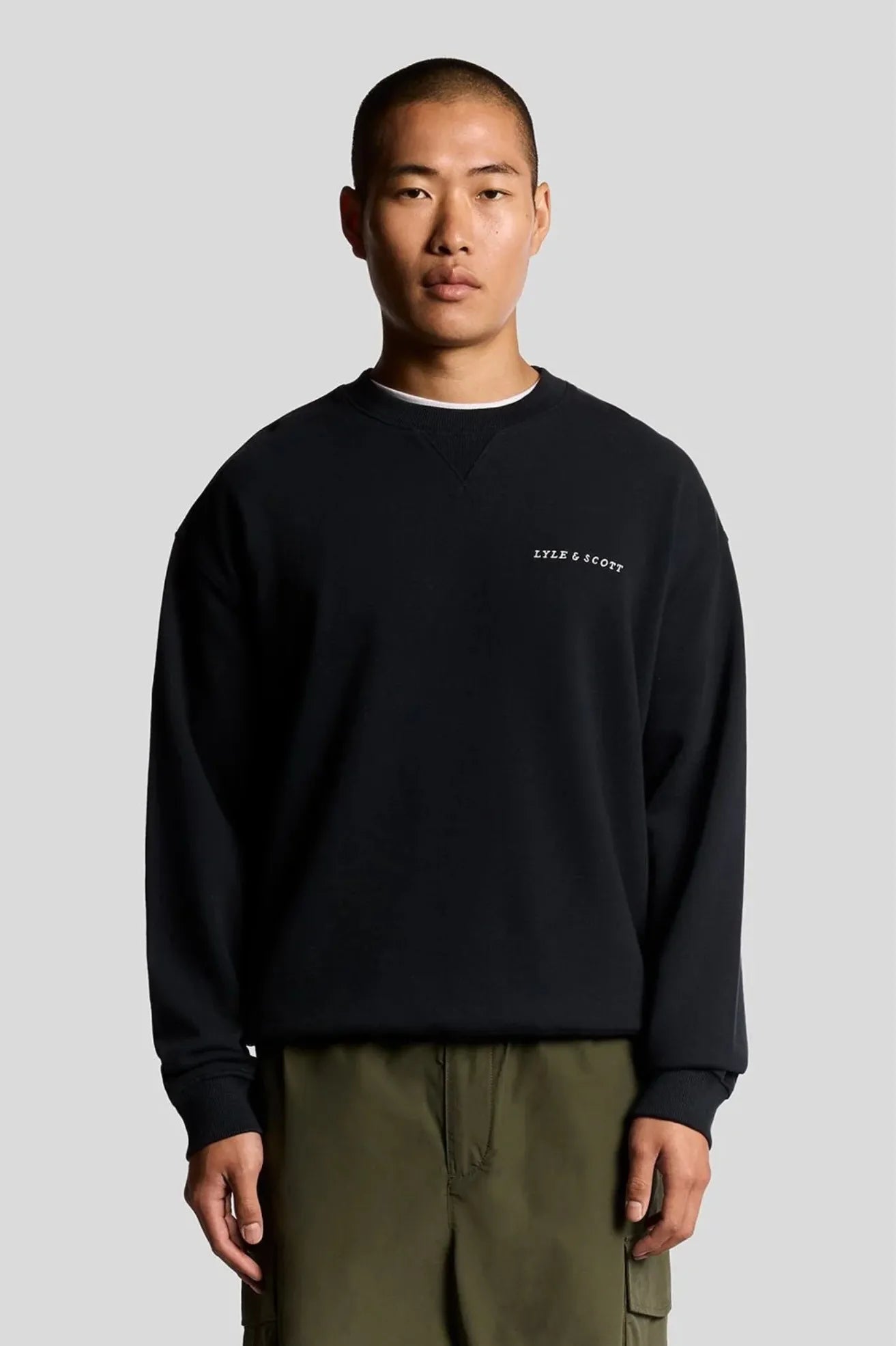 Lyle And Scott Sudadera Hombre Script Brushback Azul