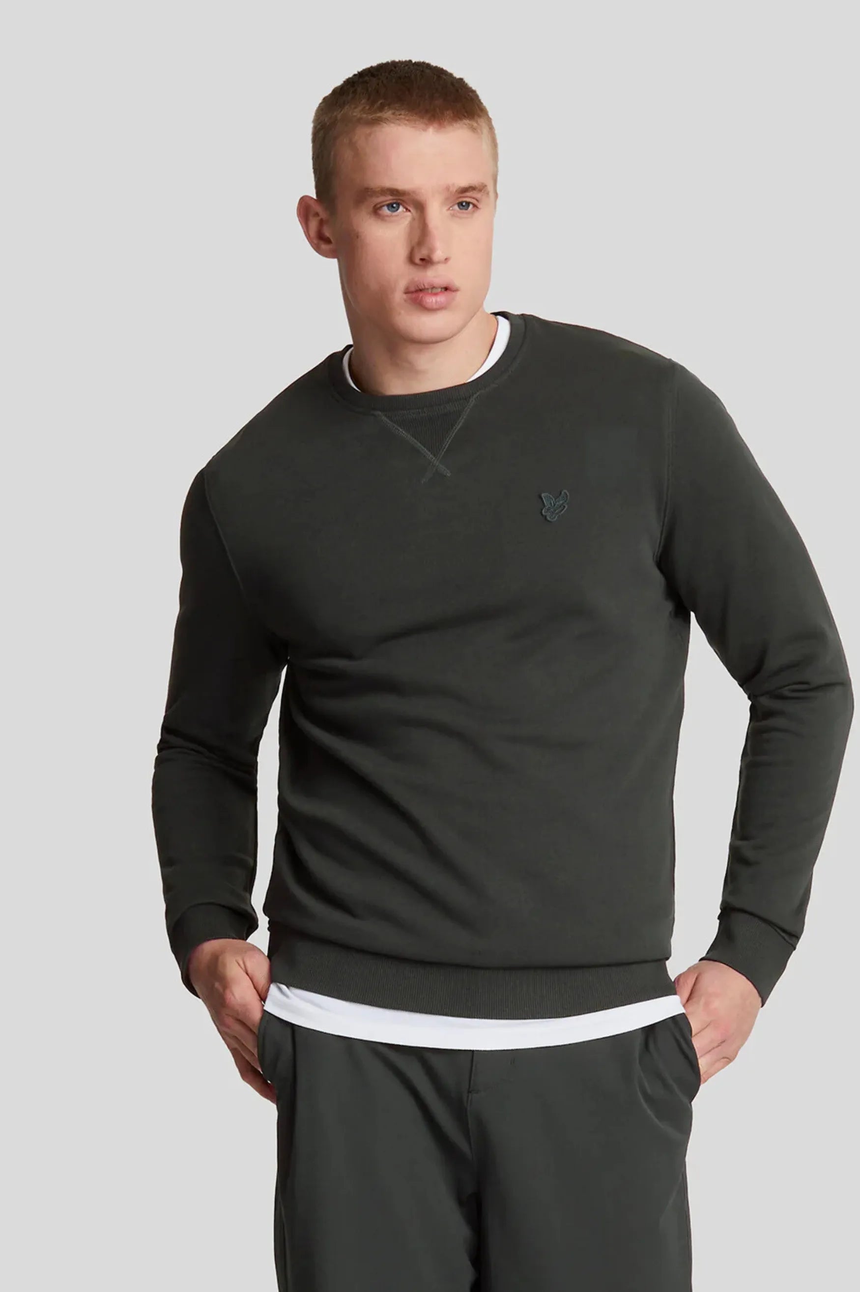 Lyle & Scott Sudadera Hombre Tonal Eagle Gunmental XXL