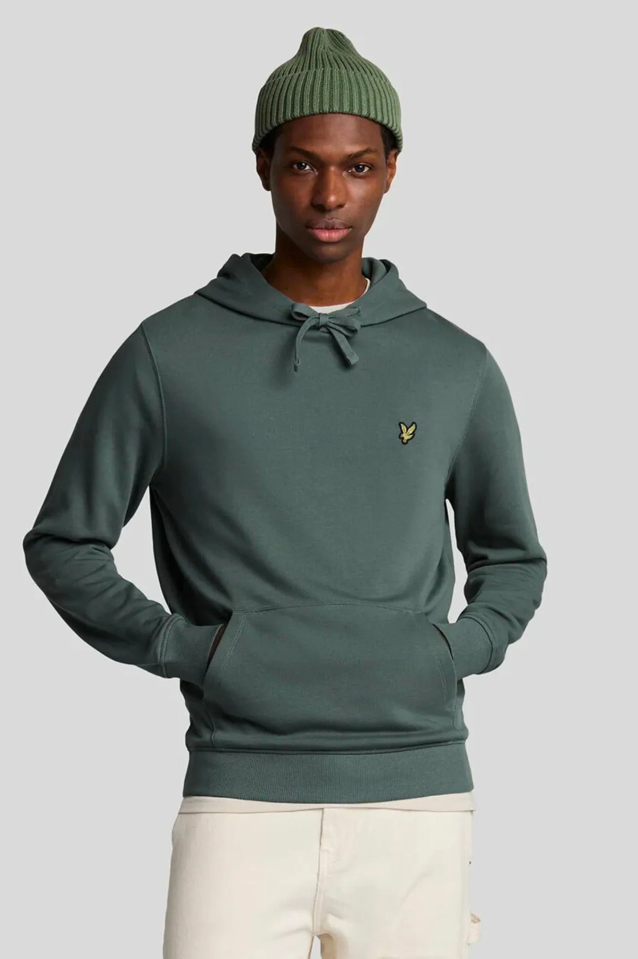Lyle and Scott Sudadera Hombre Capucha Verde Mercurial