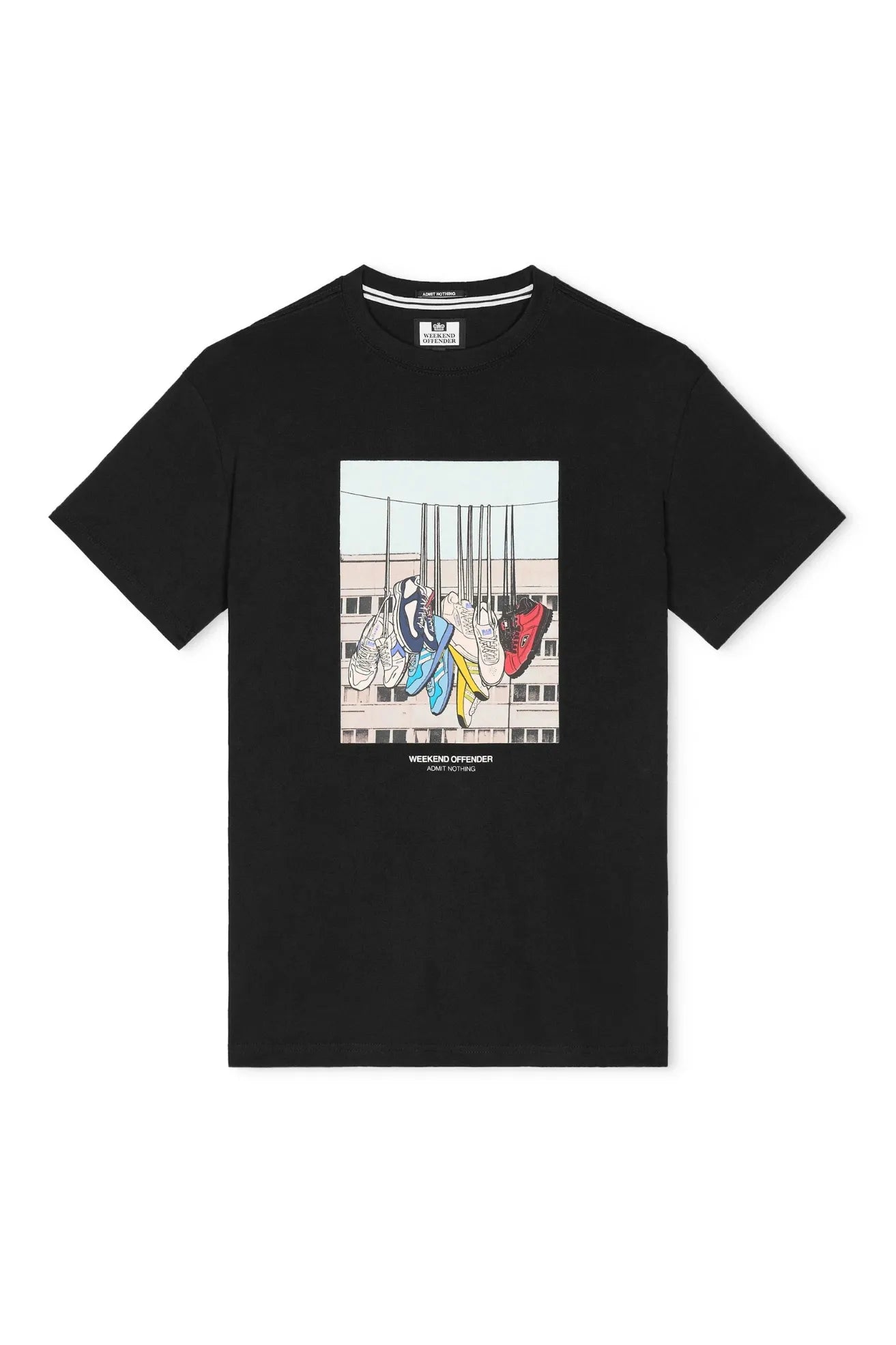 Weekend Offender Camiseta Hombre Battle Lines Negra