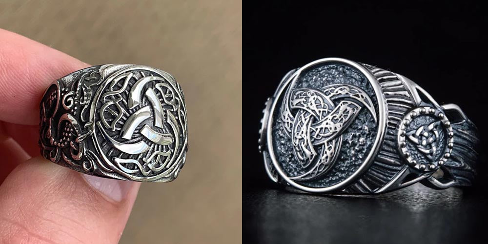 Horns of Odin Ring | Triple Horn of Odin Rings / Norse Viking Jewelry ...