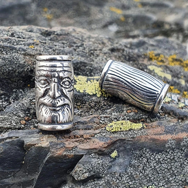 Face Beard Bead Sterling Silver Nordic Norse Beard Ring Sons Of Vikings 