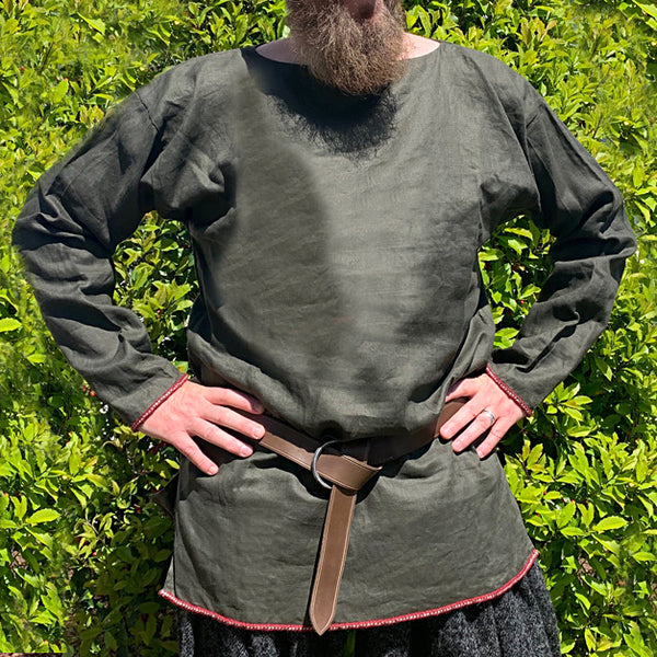 Linen Green Viking Tunic / Shirt | Norse / Nordic Clothing | RG – Sons ...