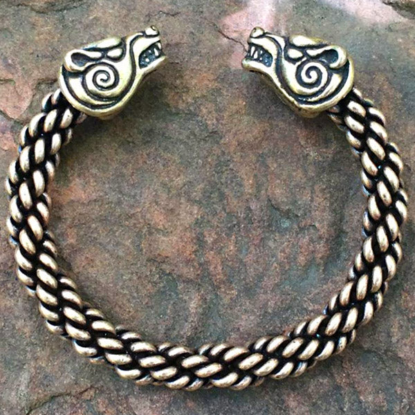 Viking Bracelet - Sterling Silver | Gotland Bracelet | Fenrir Arm Ring ...