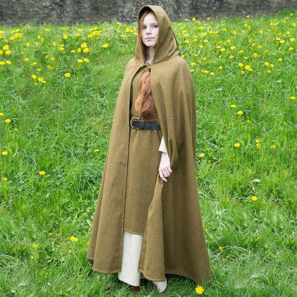 Hooded Cloak - Wool | Warming Cape with Hood | Grey, Black, Brown ...