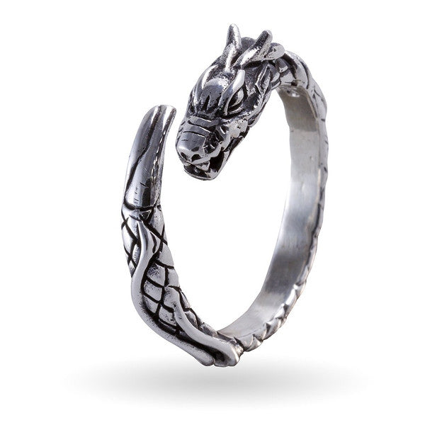 Jormungand Ring - 925 Sterling Silver | Midgard Serpent Dragon Rings ...
