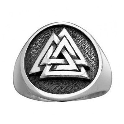 Norse Ring - 925 Sterling Silver | Valknut Symbol of Odin's Warriors ...
