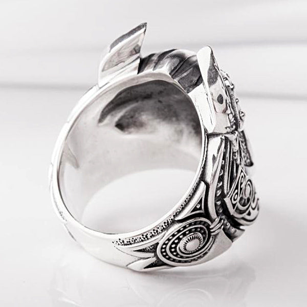 Massive Odin Ring - 925 Sterling Silver | Norse / Nordic Viking Rings ...