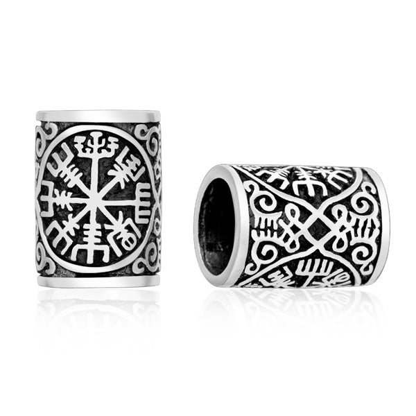 Vegvisir (Icelandic Symbol) Viking Beard Beads | Beard Jewelry, Rings ...