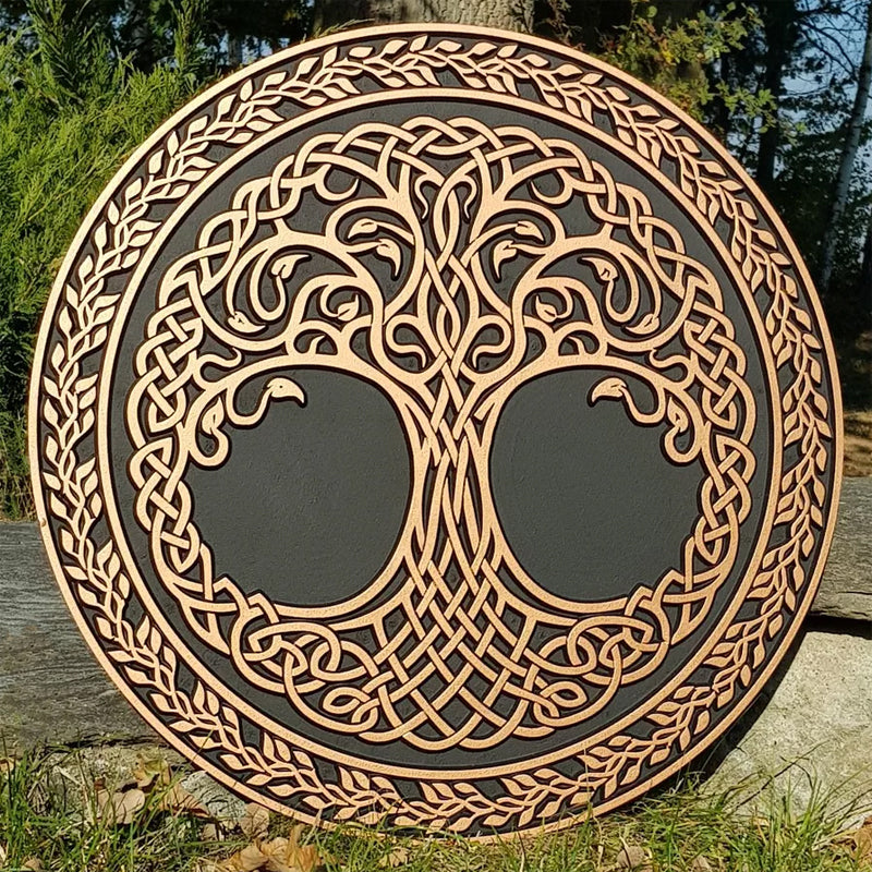 Tree Of Life Wall Art Wooden Yggdrasil Wall Hanging Home Decor Sons Of Vikings
