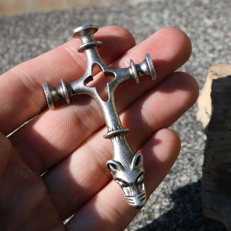 Large Wolf Cross Pendant | Icelandic 