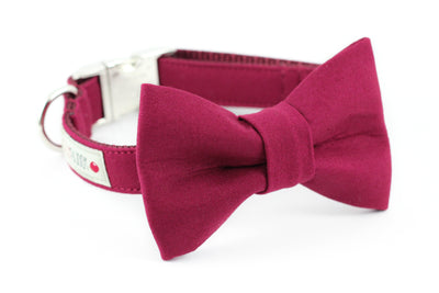 burgundy dog bow tie