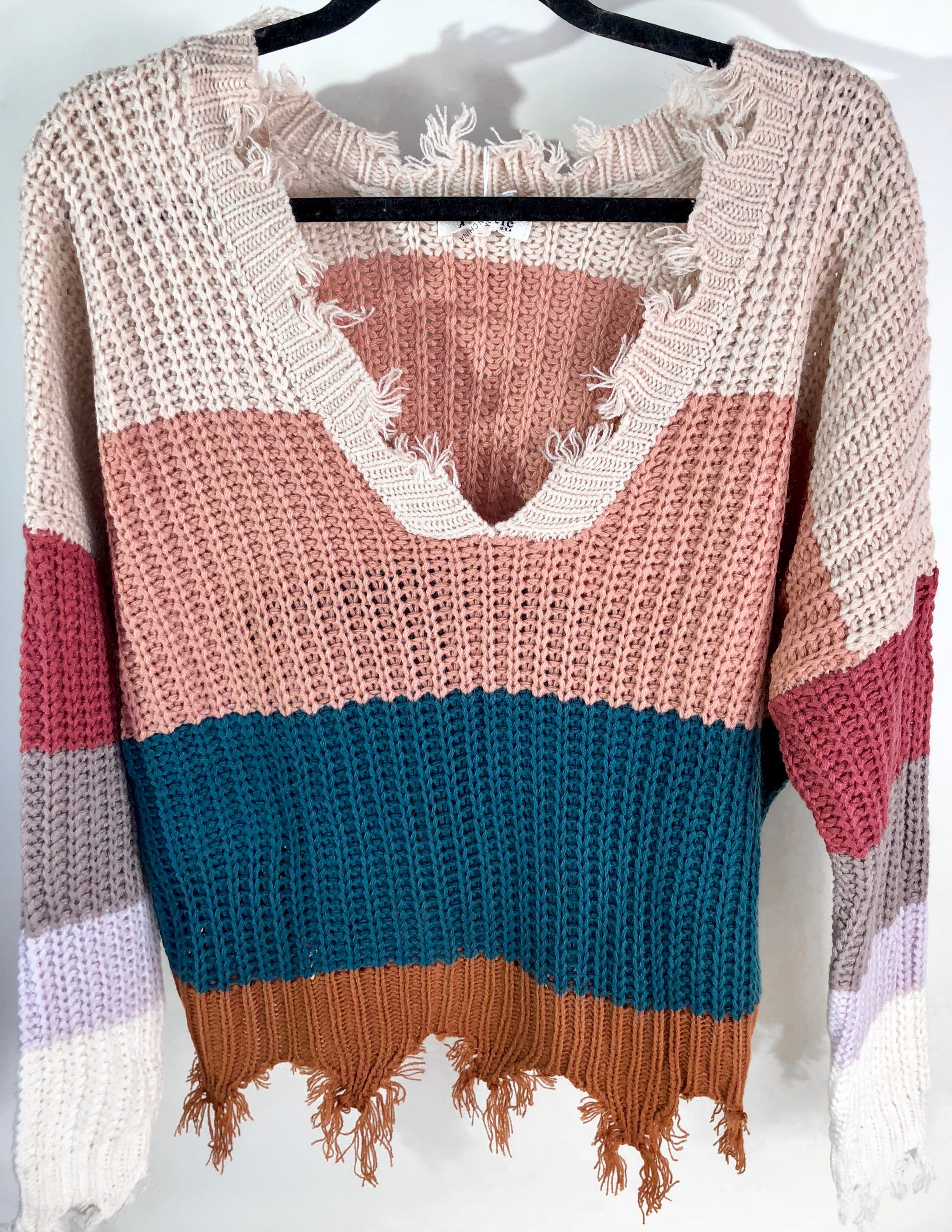 Oversized Distressed Sweater 