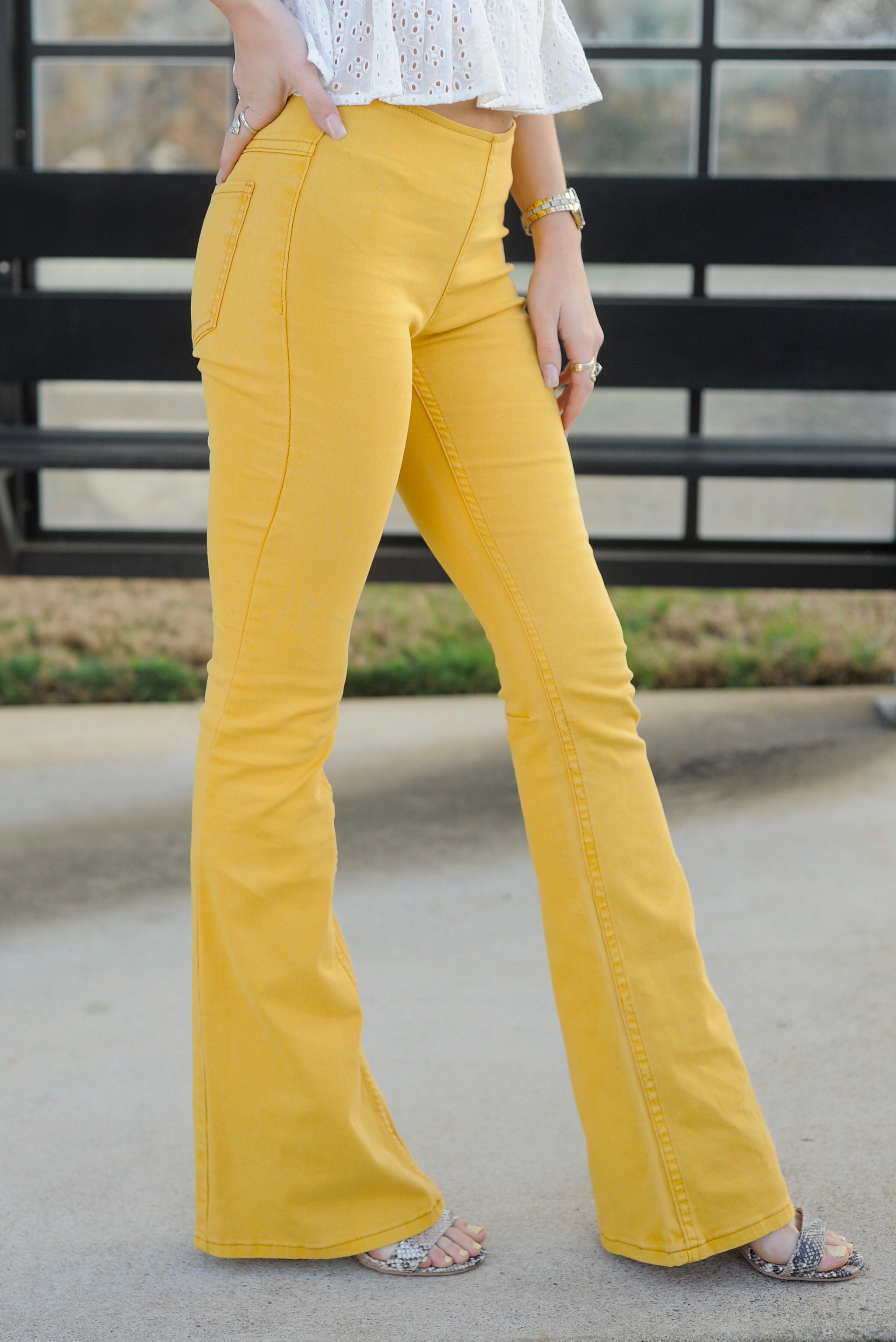 Yellow Flare Jeans – Leap of Faith