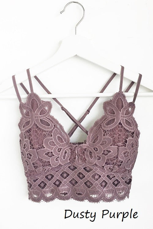 lilac lace bra