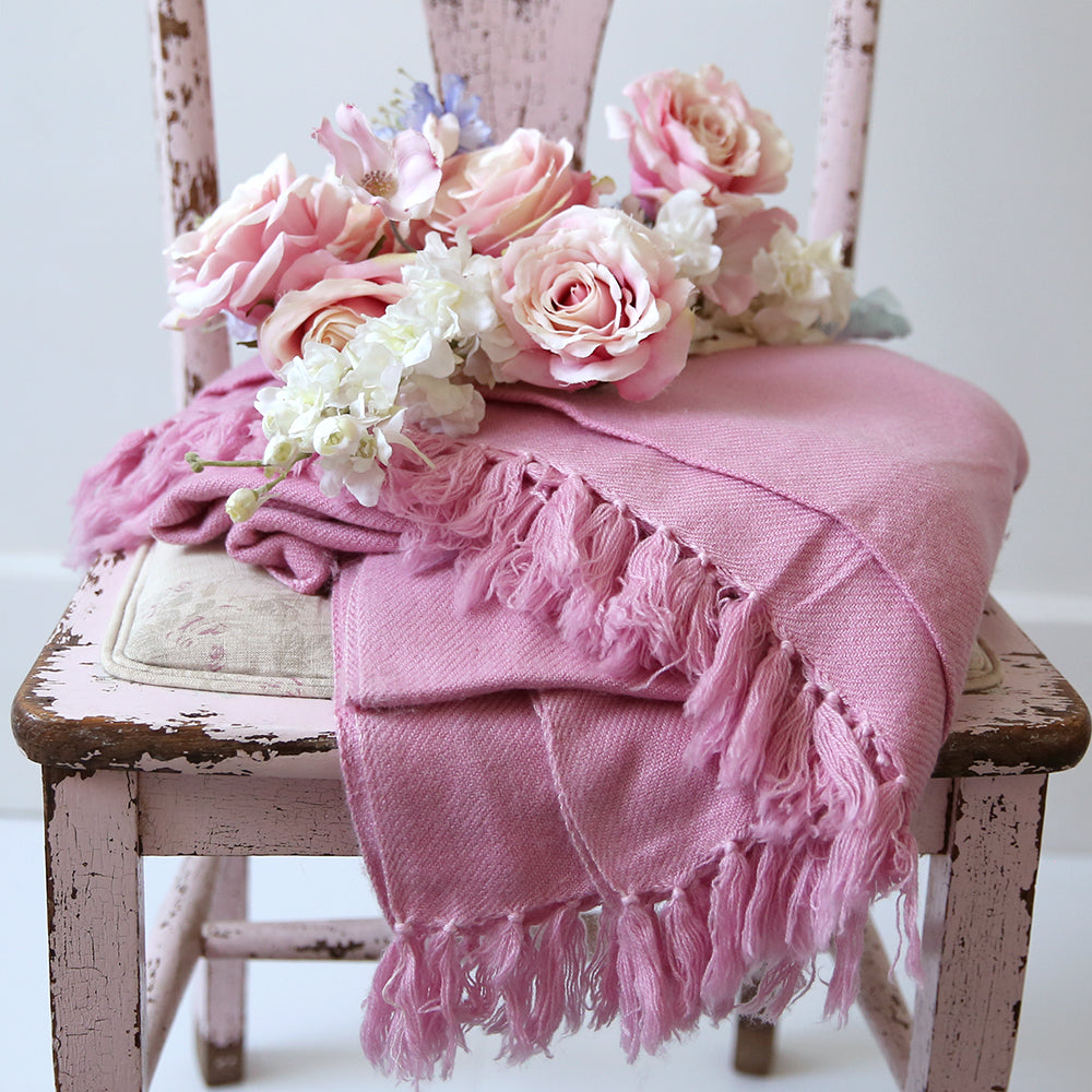 Cashmere Throw Pink