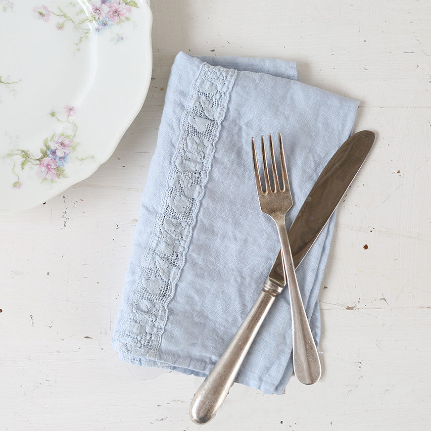 Blue Lace Inset Napkin