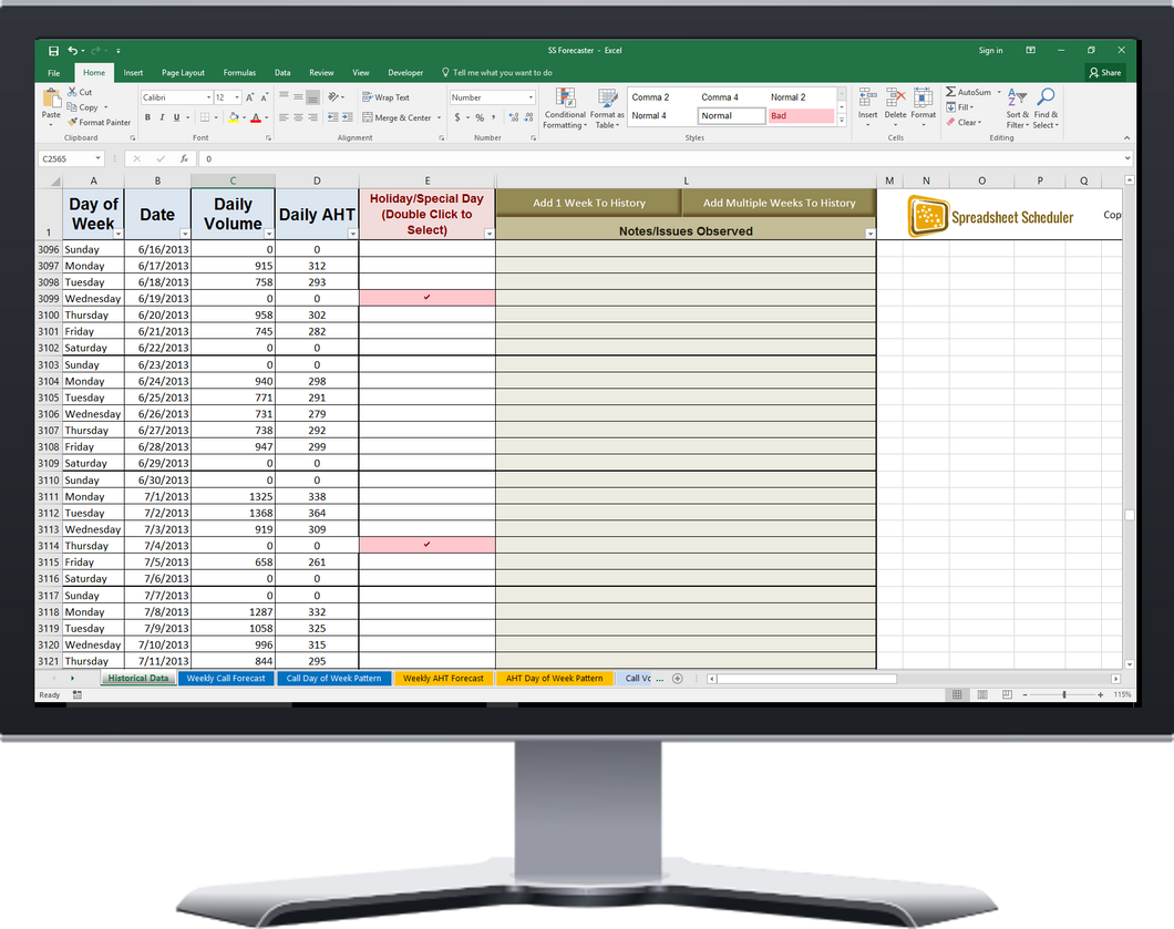 call center workforce management excel template