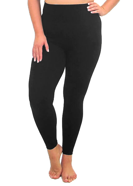 Plus Size Black High Waisted Leggings – Bella's Boutique