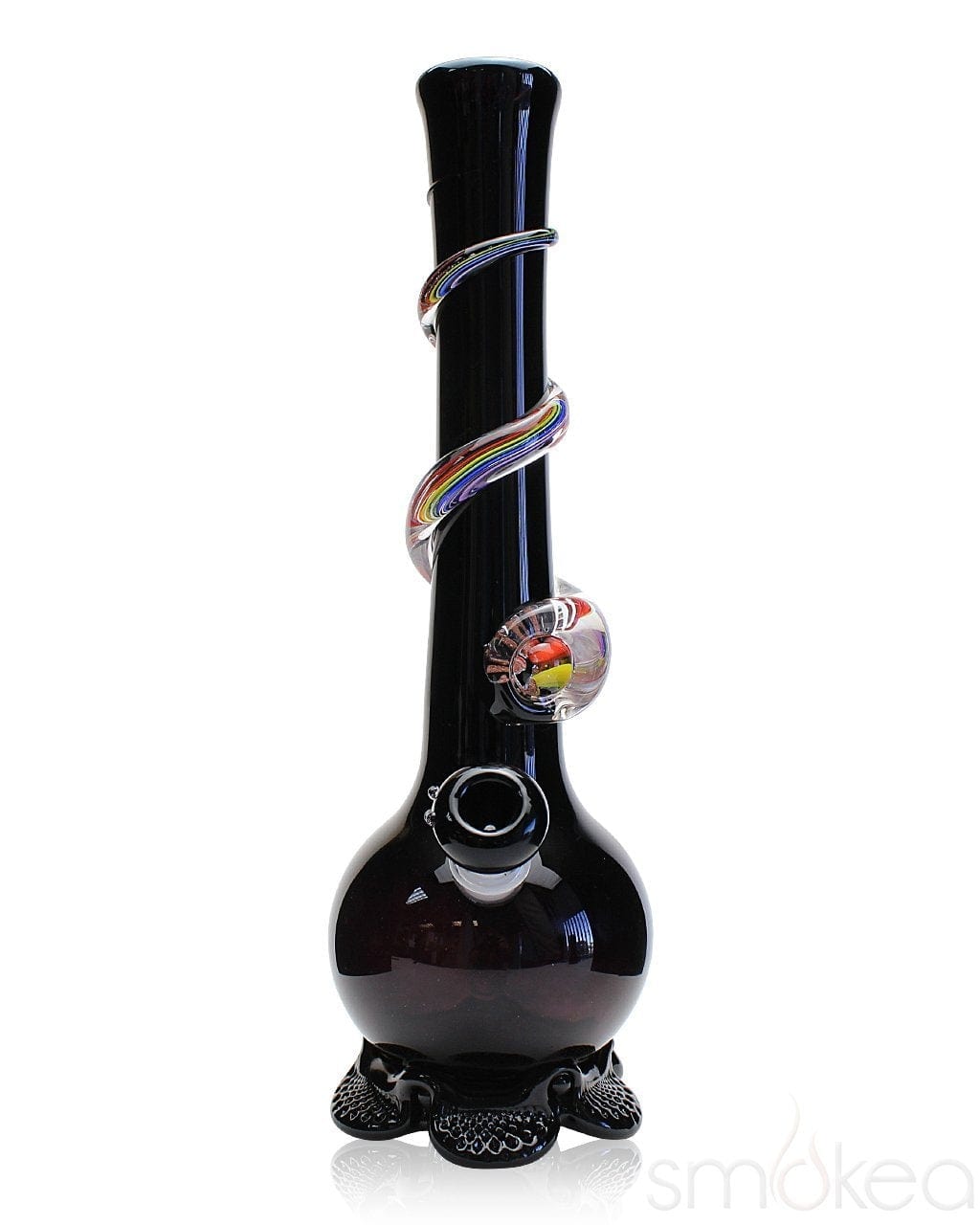 Noble Glass Medium Rainbow Wrapped Soft Glass Bong– SMOKEA®