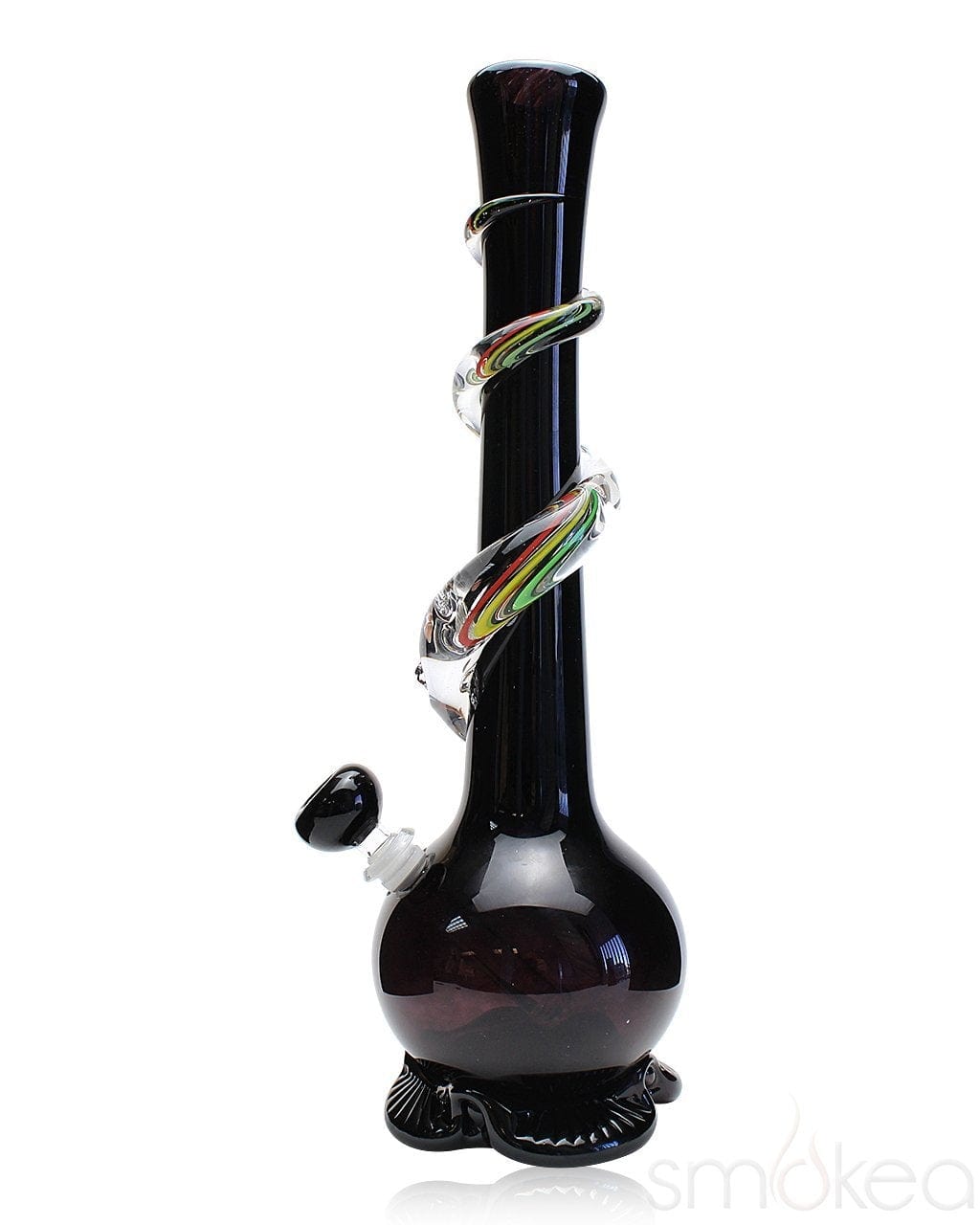 Noble Glass Medium Rasta Wrapped Soft Glass Bong– SMOKEA®