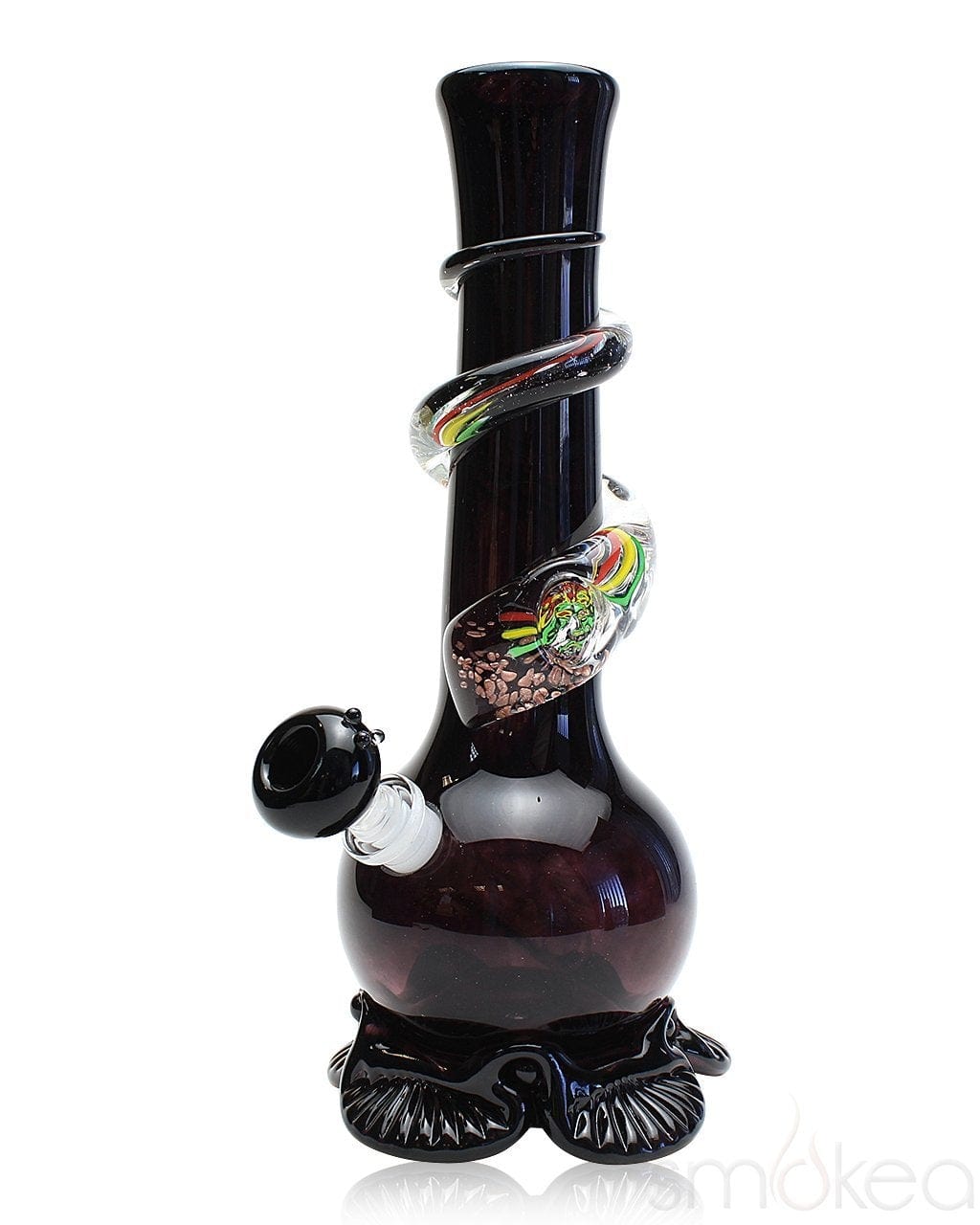 Noble Glass Small Rasta Wrapped Soft Glass Bong– SMOKEA®