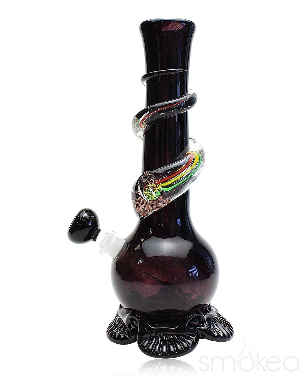 Noble Glass Small Rasta Wrapped Soft Glass Bong– SMOKEA®