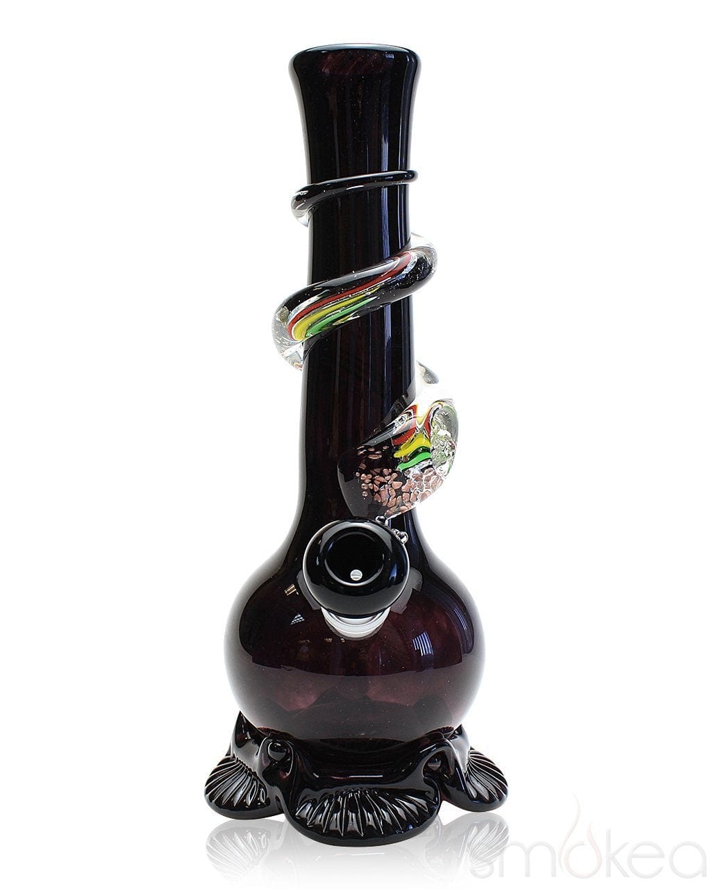 Noble Glass Small Rasta Wrapped Soft Glass Bong– SMOKEA®