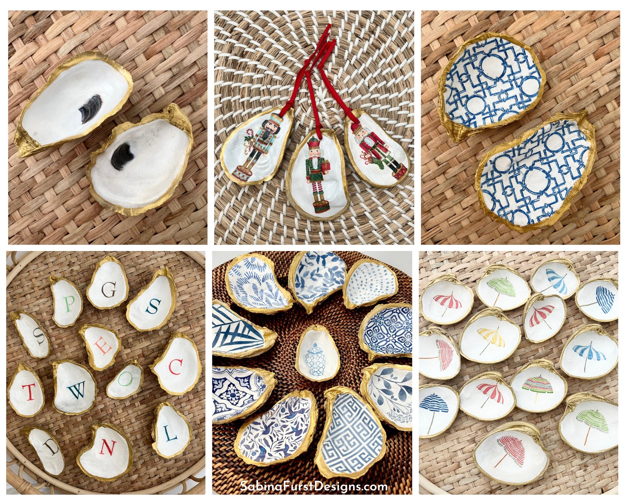 oyster ring dishes and ornaments