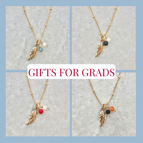 School Spirit Wing Charm Necklace