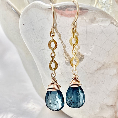 kyanite dangle earrings