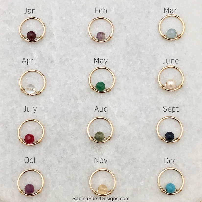 Birthstone Charm Chart