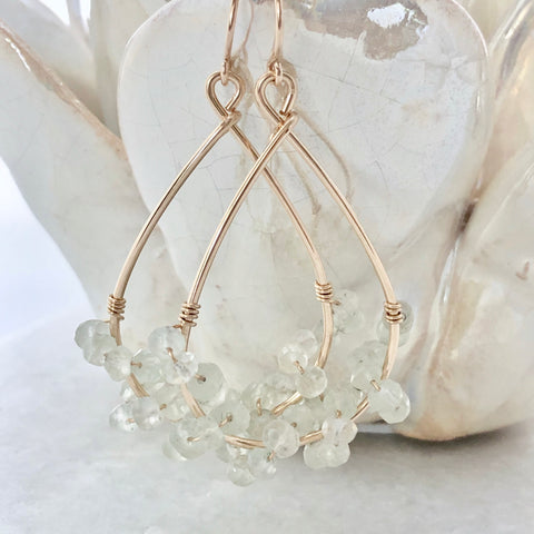 Spring Lake Earrings ~ green amethyst