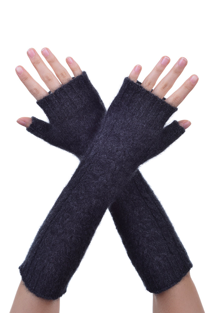 long fingerless gloves