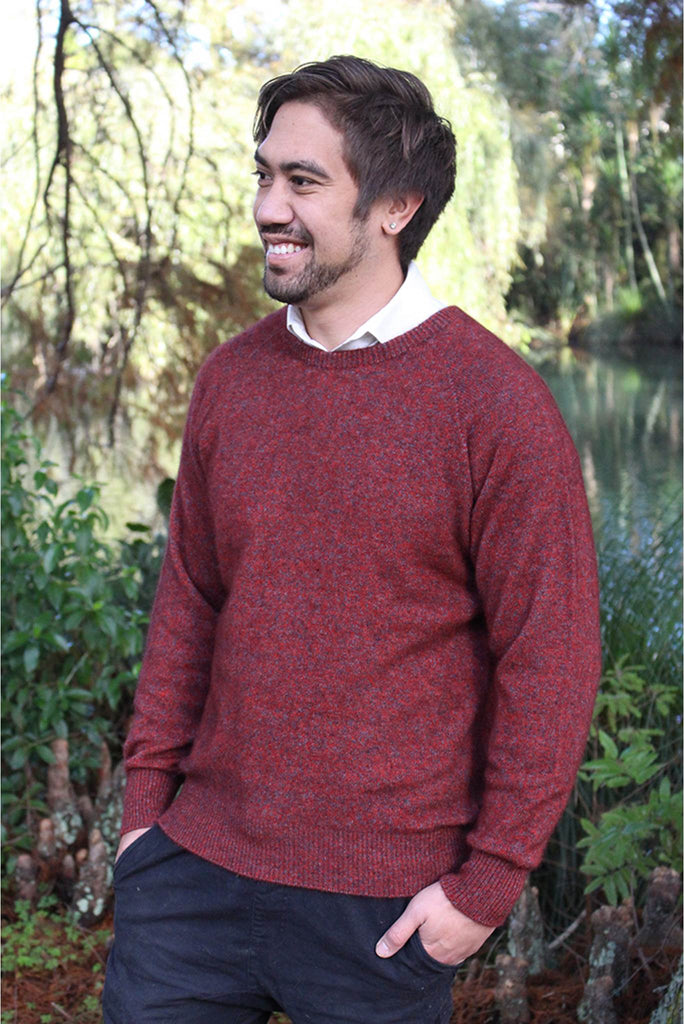 Lothlorian - Crew Neck Sweater in Merino Wool and Possum Fur – Wools of ...