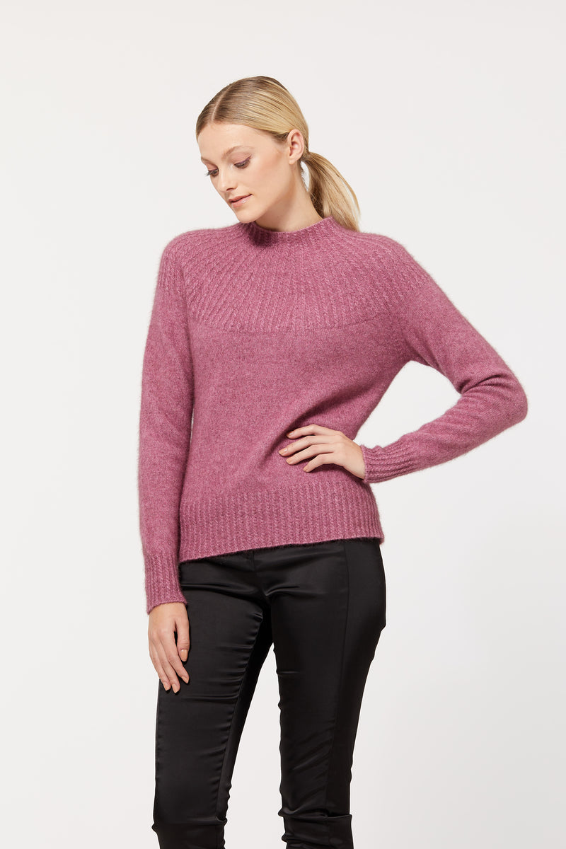 McDonald - Yoke Neck Cable Jersey in Merino Wool and Possum Fur – Wools ...