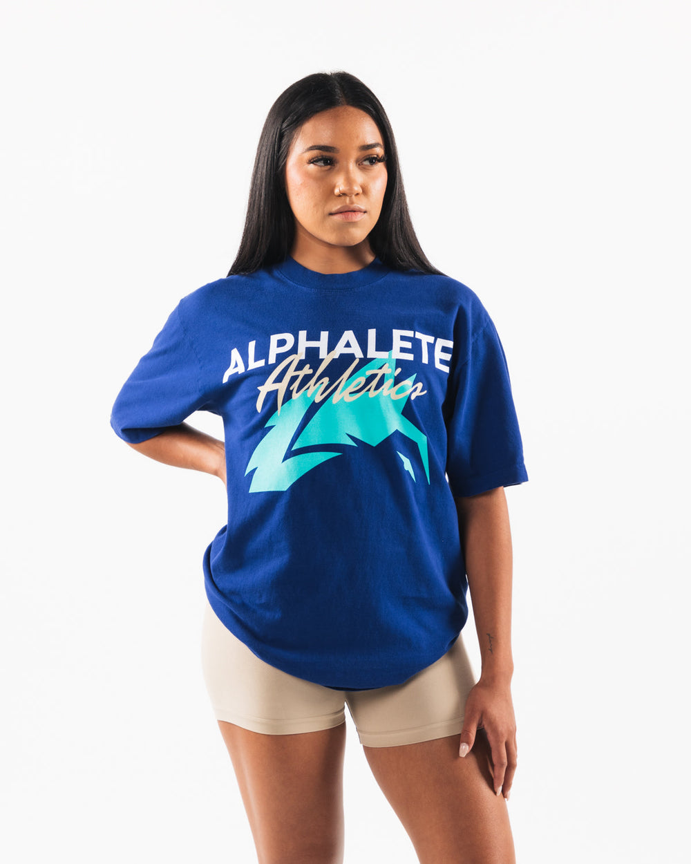 Alphalete Size xs amplify leggings in the color “true indigo” - $47
