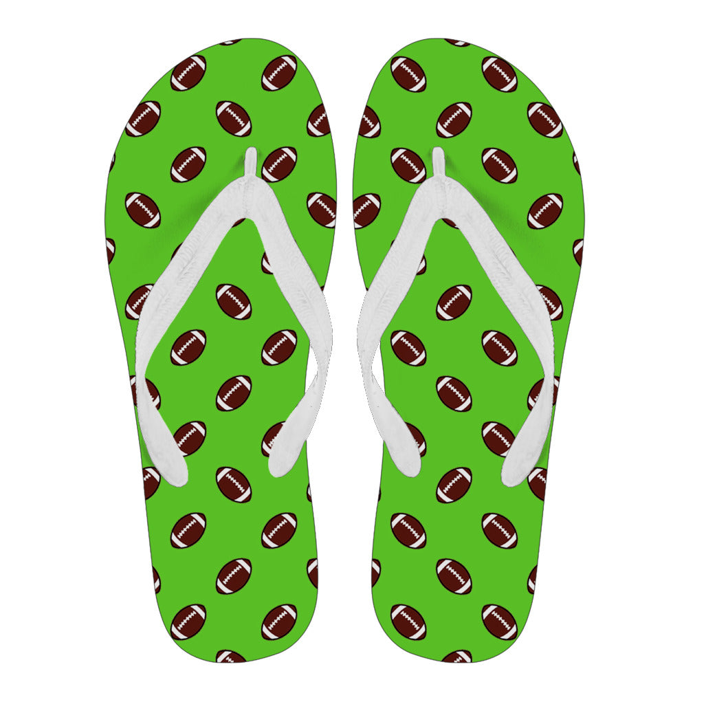 kelly green flip flops