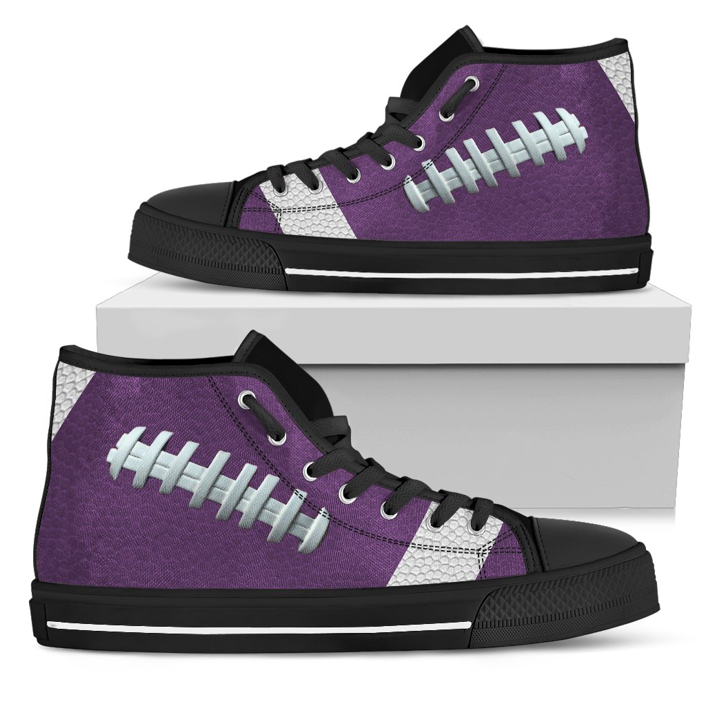 Football Purple Premium High Top Shoes 