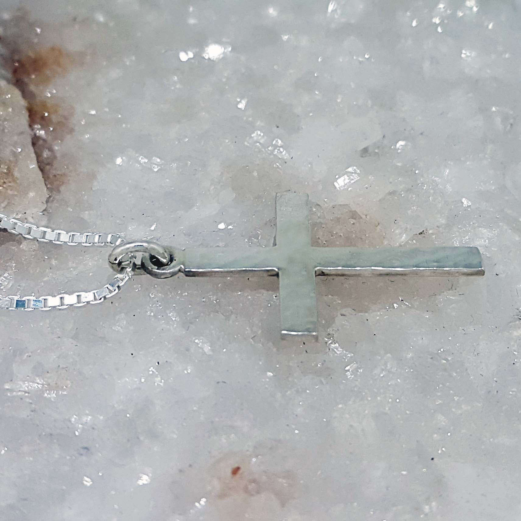 Hand Crafted Sterling Silver Cross Pendant with Hammered Finish ...