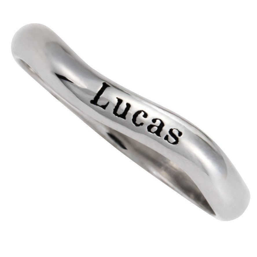 Stack-able Personalized Sterling Silver Mother's Ring