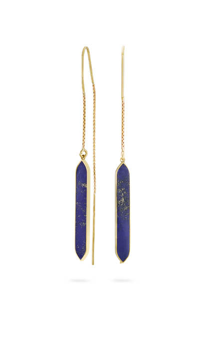 Lapis Goddess Threader Earring