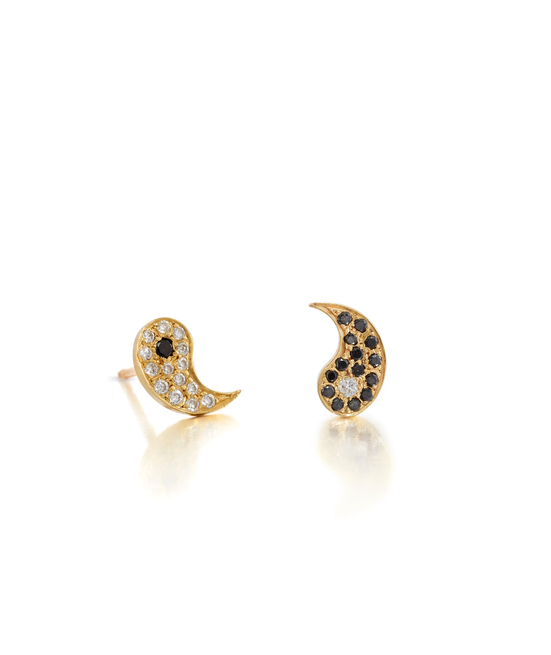 Yin Yang Small Diamond Pave Studs