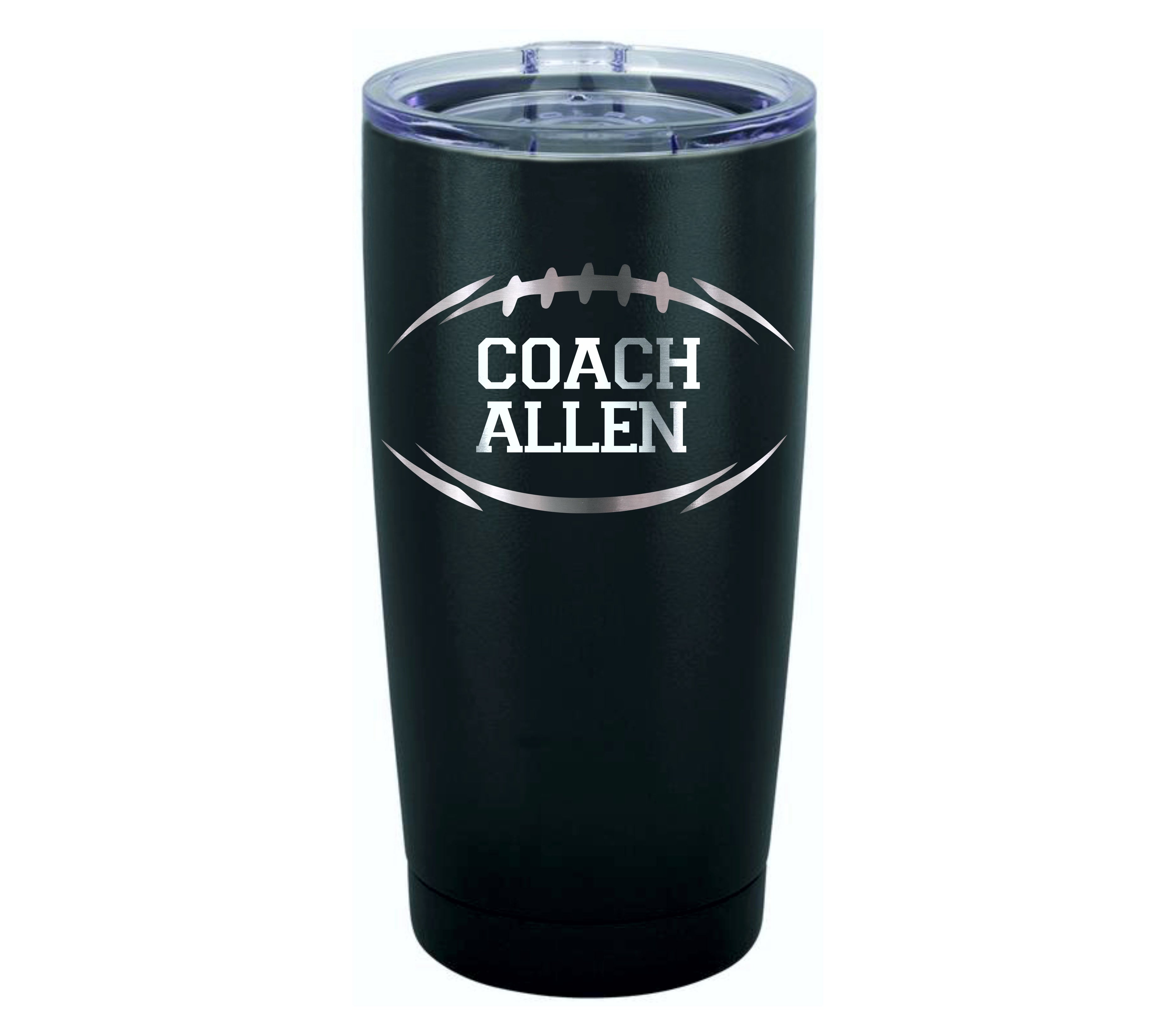 Personalized Football Coach Tumbler, Thank You Gift, Coach Travel Mug ...